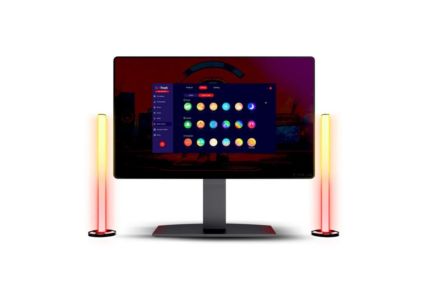 Trust GXT 908 Vybz RGB LED Lichtleiste Gaming Monitor Beleuchtung Weiß - Bild 4