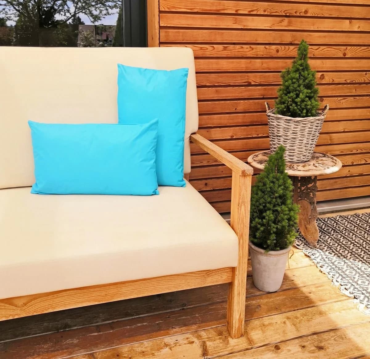 JACK Dekokissen Outdoor 30x50cm Wasserfest Blau - Bild 5