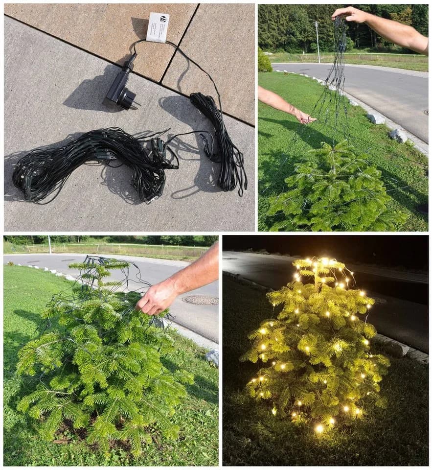 Coen Bakker Deco BV LED-Lichternetz Warmweiß Trapez für Weihnachtsbaum - Bild 3