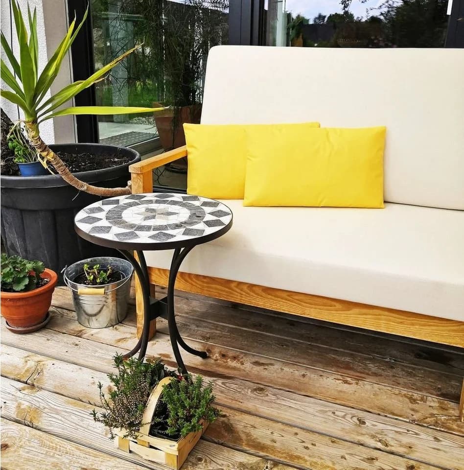 JACK Dekokissen Outdoor Lounge Kissen 30x50cm Gelb Wasserfest