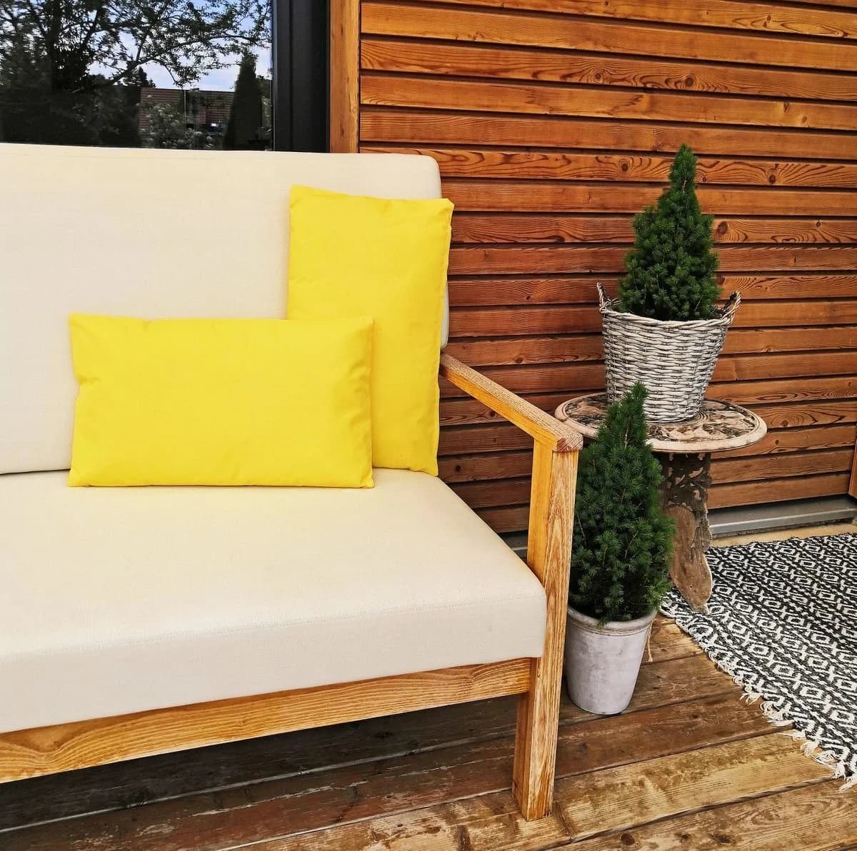 JACK Dekokissen Outdoor Lounge Kissen 30x50cm Gelb Wasserfest - Bild 5