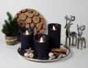 Coen Bakker Deco BV LED-Kerzen 3er Set Blau Echtwachs Timer Bild 1