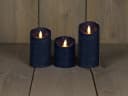 Coen Bakker Deco BV LED-Kerzen 3er Set Blau Echtwachs Timer Bild 2