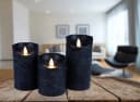 Coen Bakker Deco BV LED-Kerzen 3er Set Blau Echtwachs Timer Bild 5