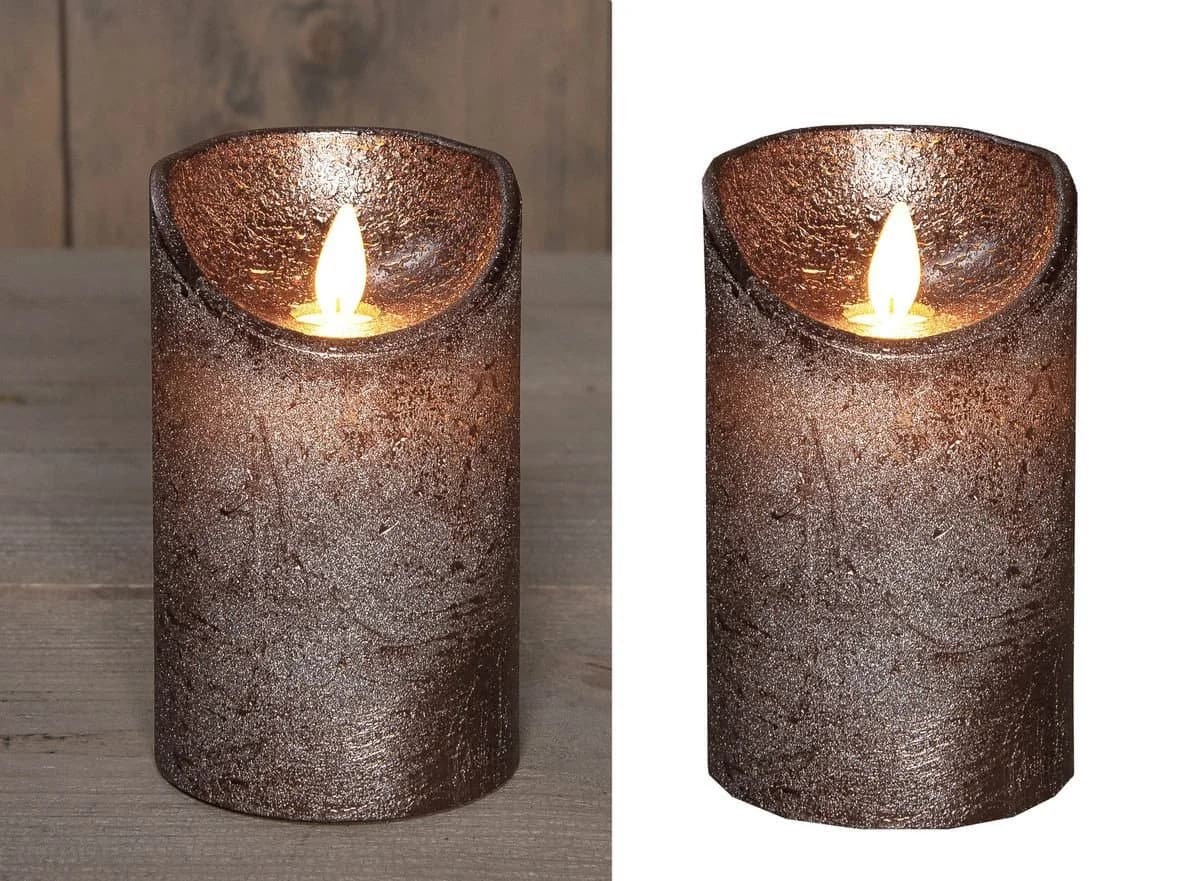Coen Bakker Deco BV LED-Echtwachskerze mit Timer und Flackereffekt