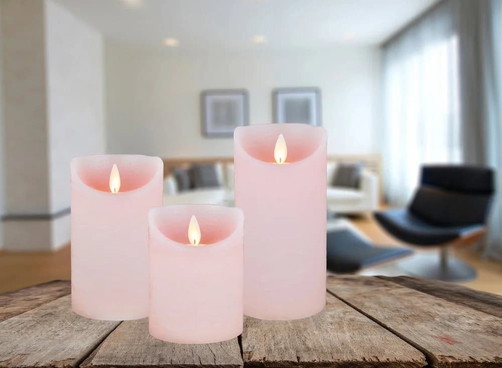 Coen Bakker Deco BV LED-Echtwachskerze Rosa mit Timerfunktion - Bild 3