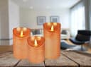 Coen Bakker Deco BV LED-Echtwachskerze mit Timer und Flacker-Flamme Bild 3