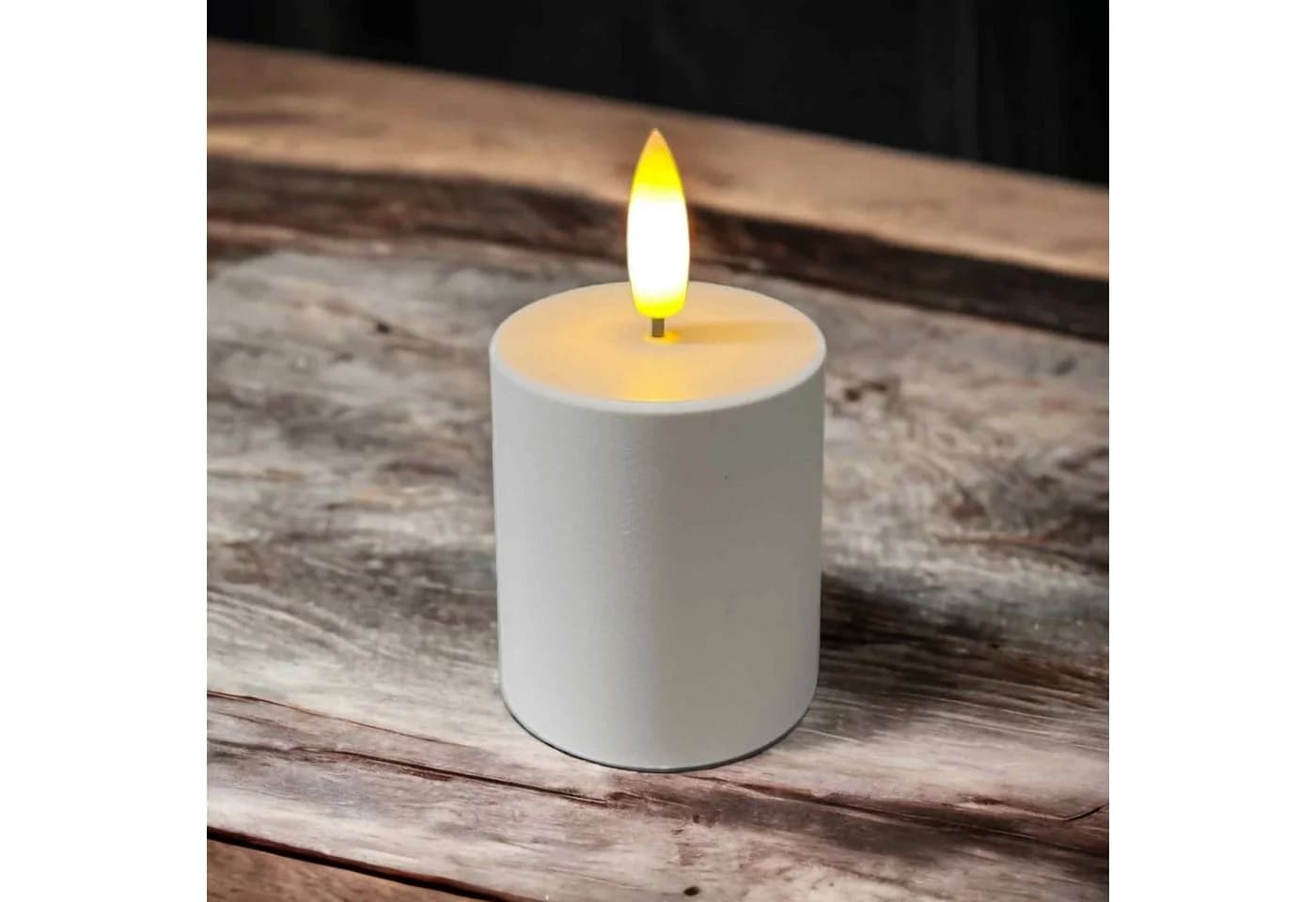 Coen Bakker Deco BV LED-Kerze Votive Candles 2-tlg. Weiß 3D Flamme 6/18h Timer