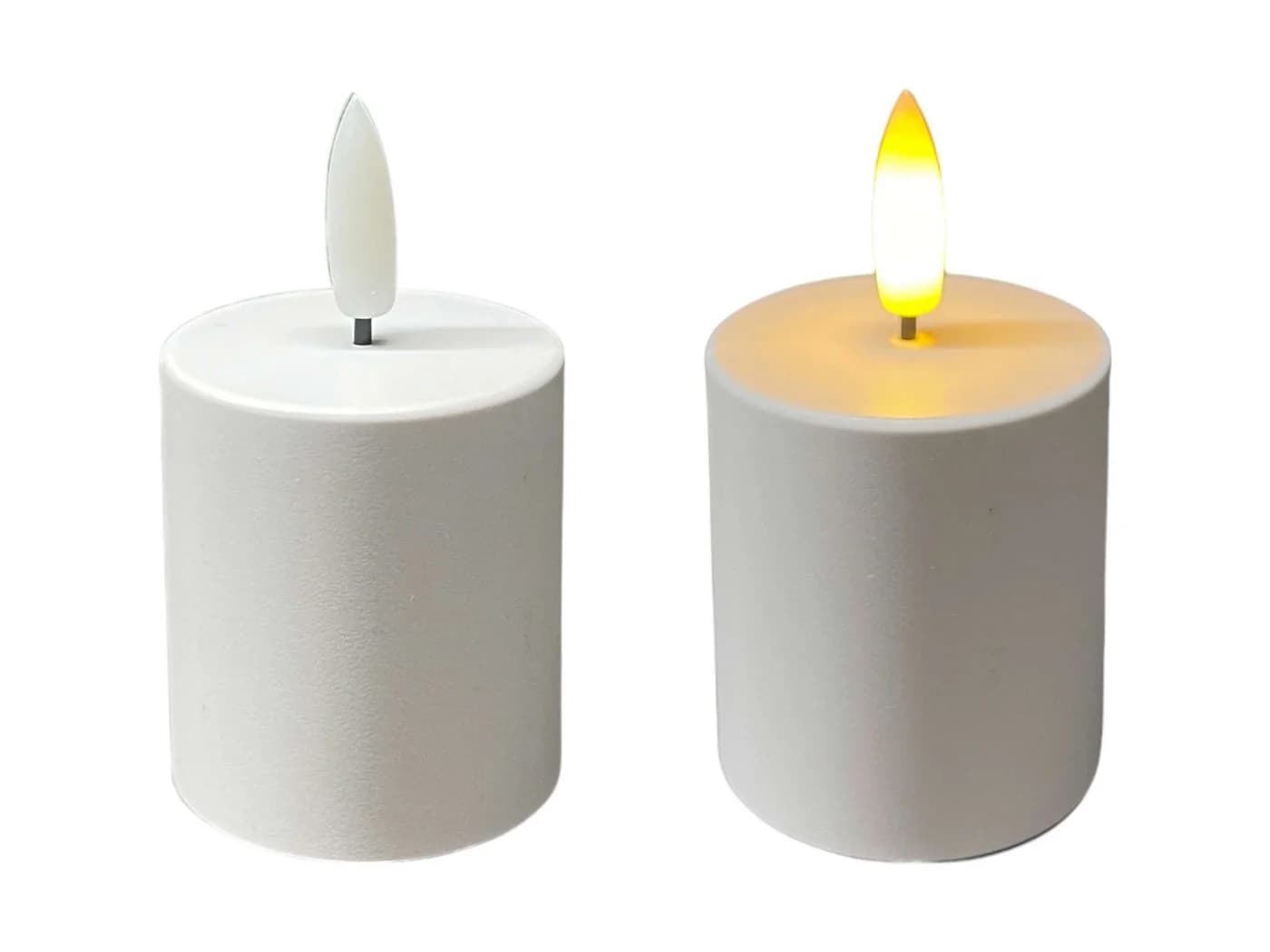 Coen Bakker Deco BV LED-Kerze Votive Candles 2-tlg. Weiß 3D Flamme 6/18h Timer - Bild 2