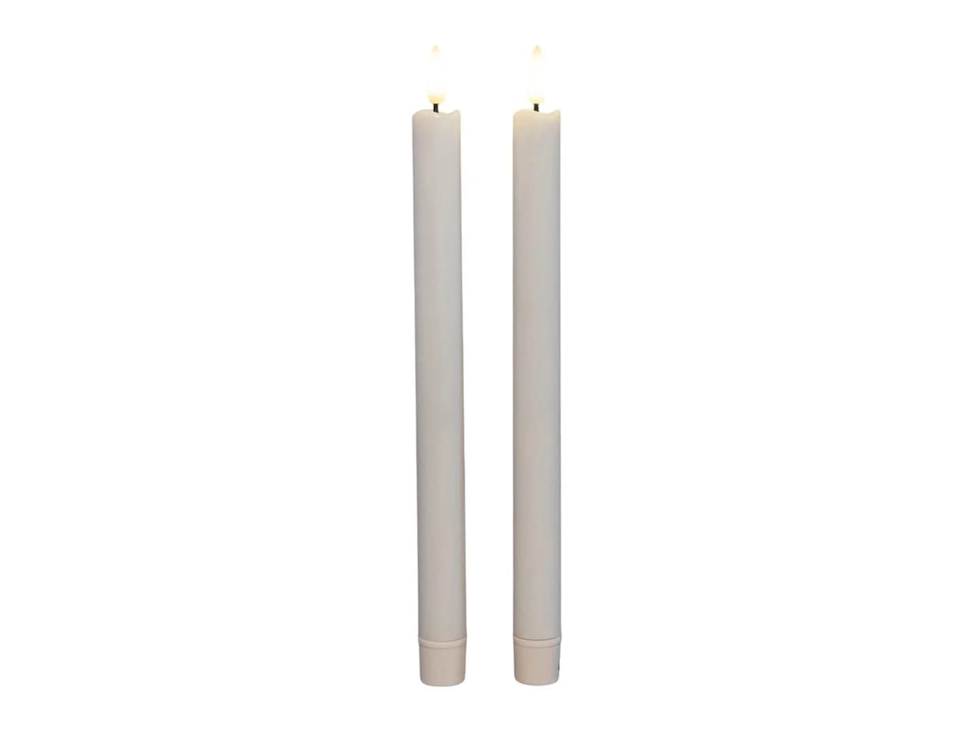 Coen Bakker Deco BV LED-Stabkerzen Set Weiß 26cm Timer 3D Flamme - Bild 2