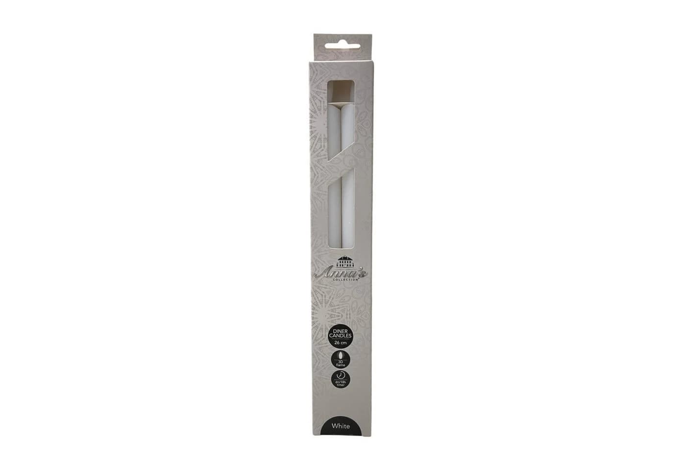 Coen Bakker Deco BV LED-Stabkerzen Set Weiß 26cm Timer 3D Flamme - Bild 3