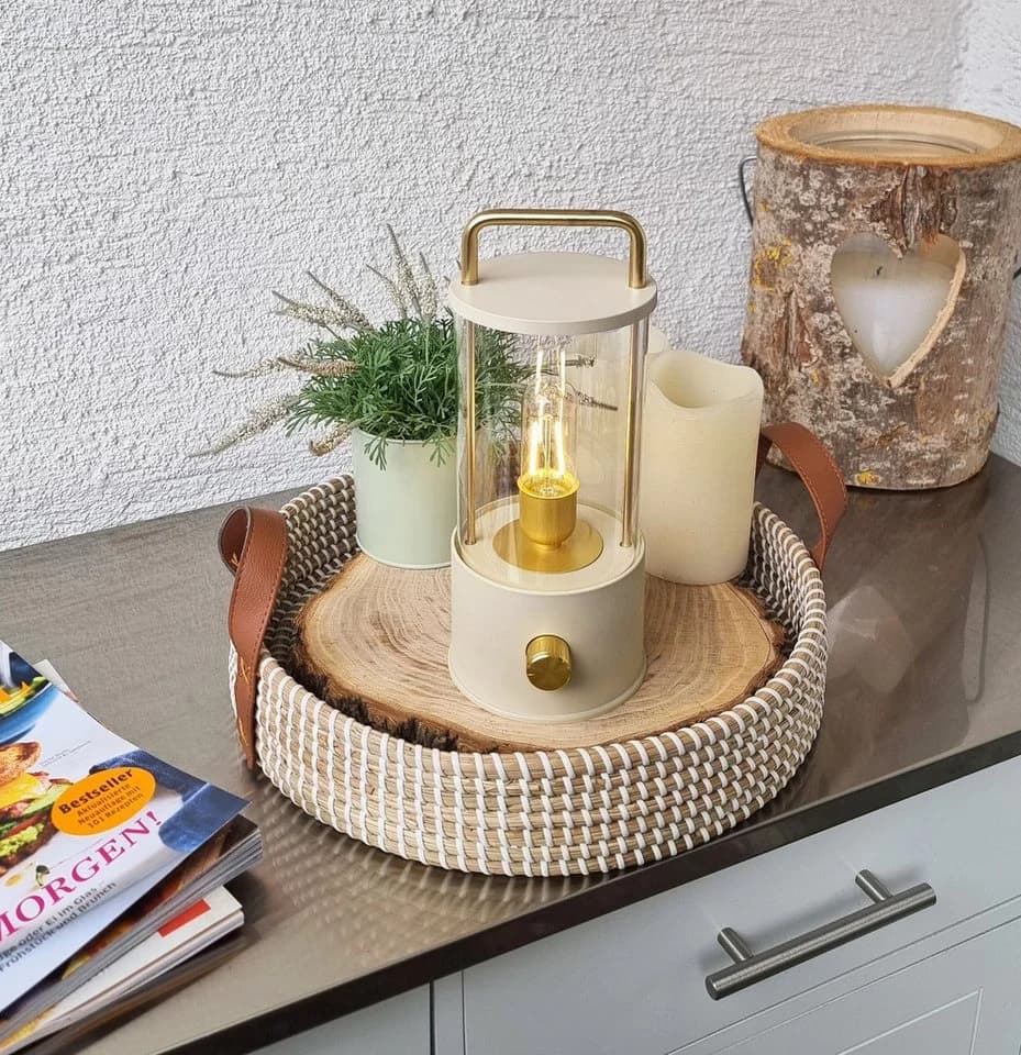 Coen Bakker LED Laterne Tischlampe Dimmbar Warmweiß IP44