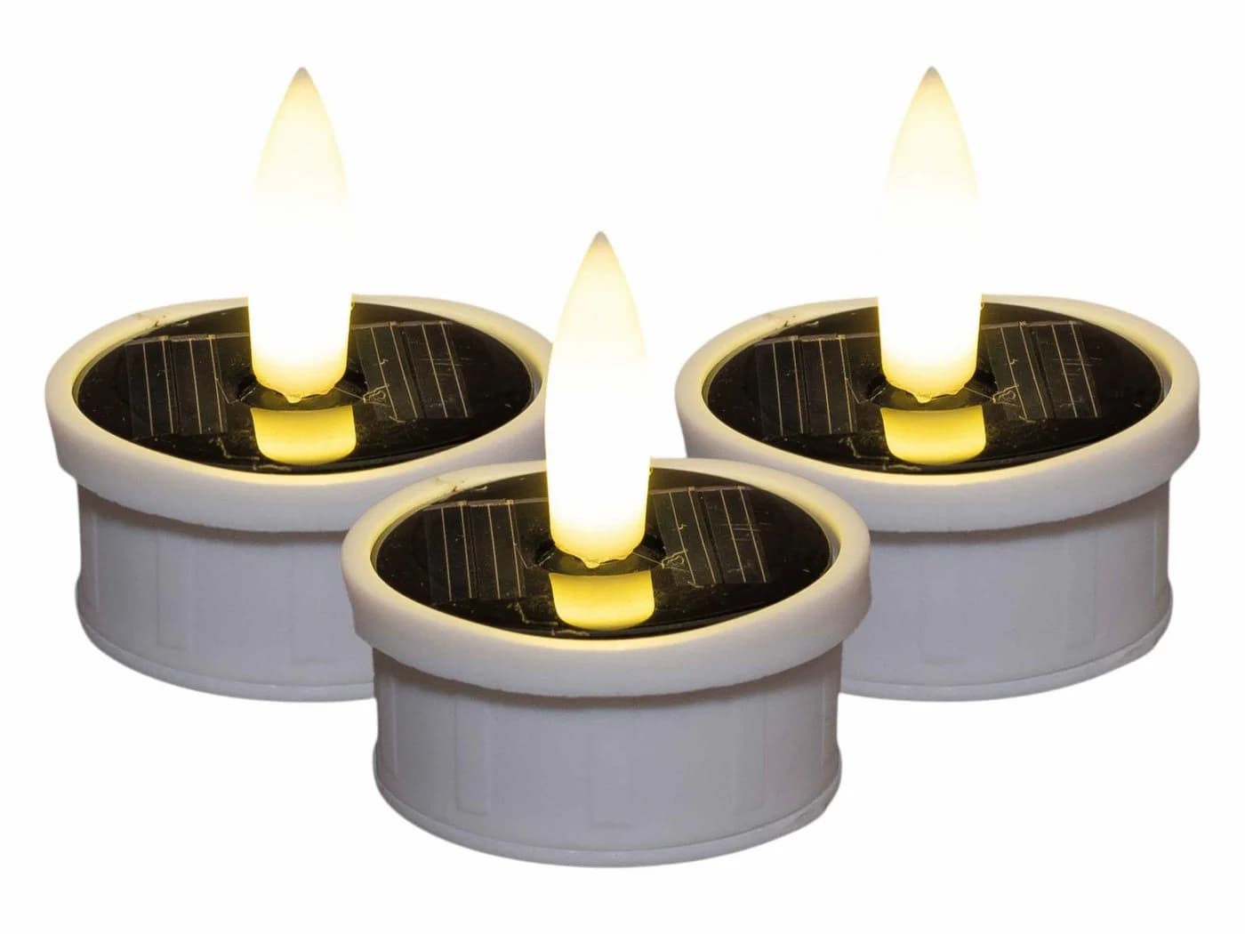 Coen Bakker Deco BV Solar-Teelichter 3er Set Weiß mit 3D-Flamme - Bild 2