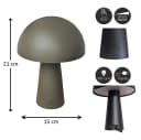 Coen Bakker Deco BV LED Tischlampe Pilzform Dimmbar Akku IP44 Braun Bild 3
