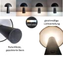 Coen Bakker Deco BV LED Tischlampe Pilzform Dimmbar Akku IP44 Braun Bild 5