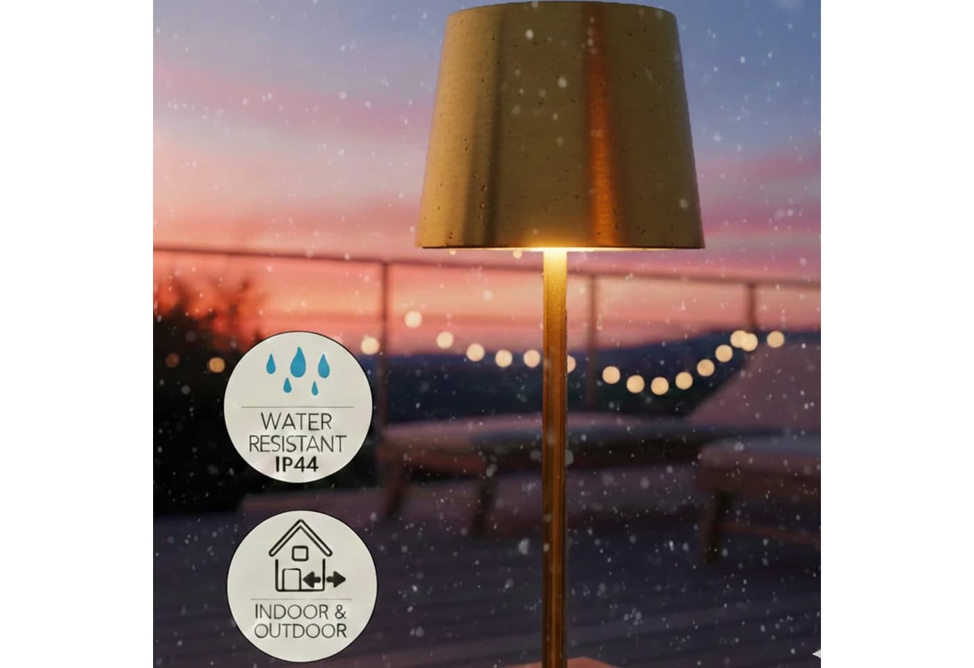 Coen Bakker Deco BV LED Tischleuchte Touch Dimmbar Akku IP44 Gold - Bild 4