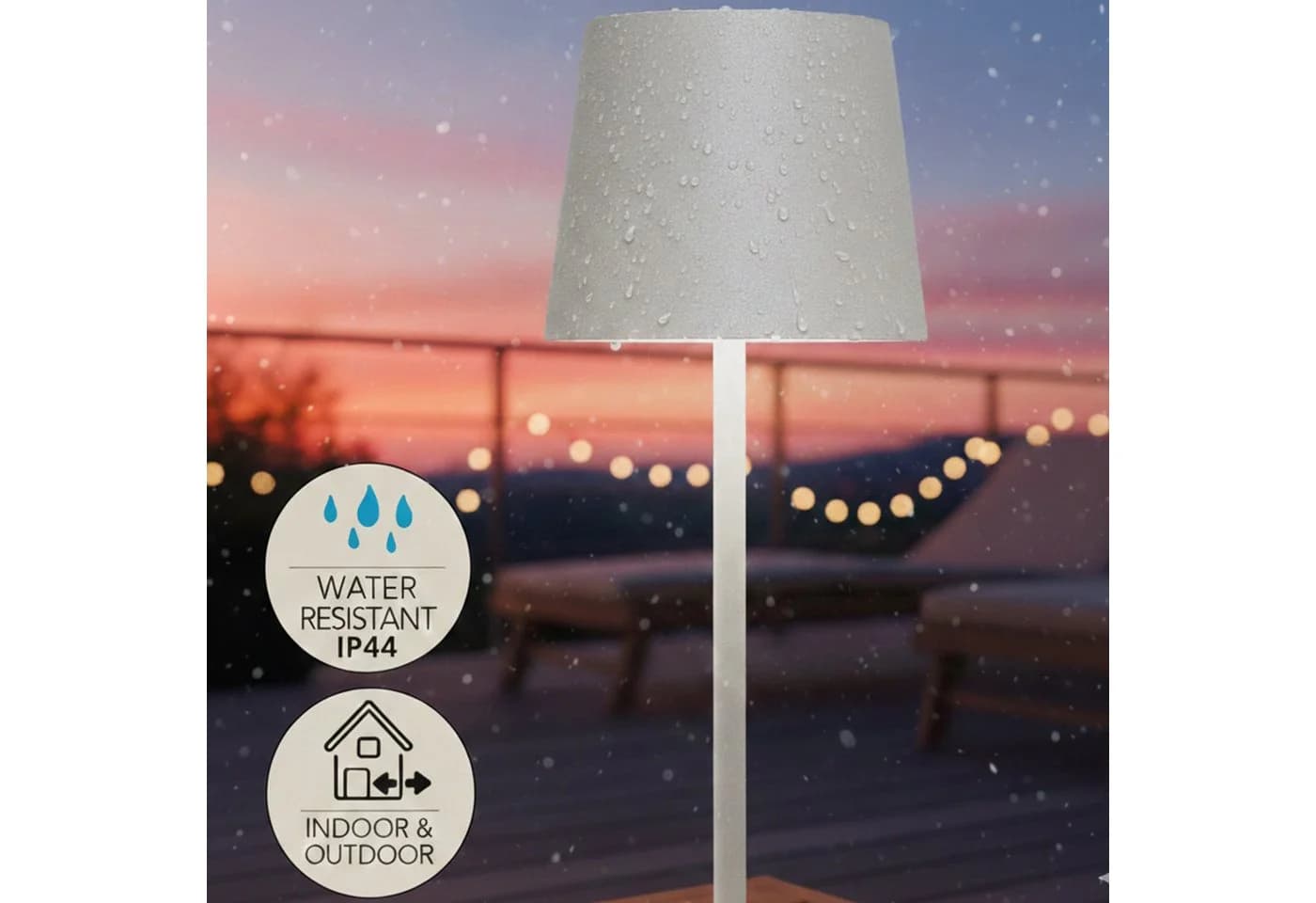 Coen Bakker Deco BV LED Tischlampe Touch Dimmbar Akku IP44 Weiß - Bild 3
