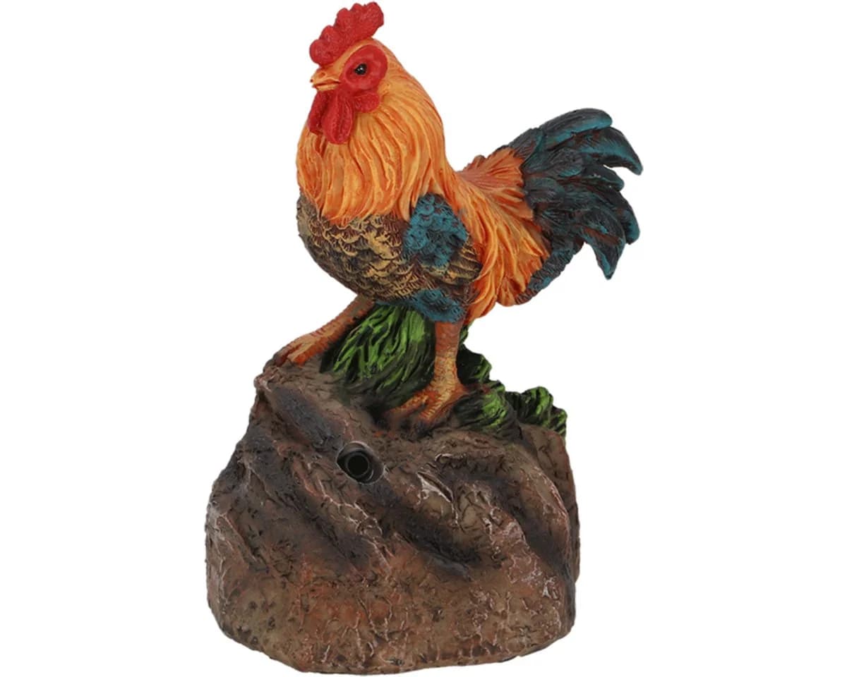 esschert design Gartenfigur Begrüßungshahn mit Bewegungsmelder - Bild 2
