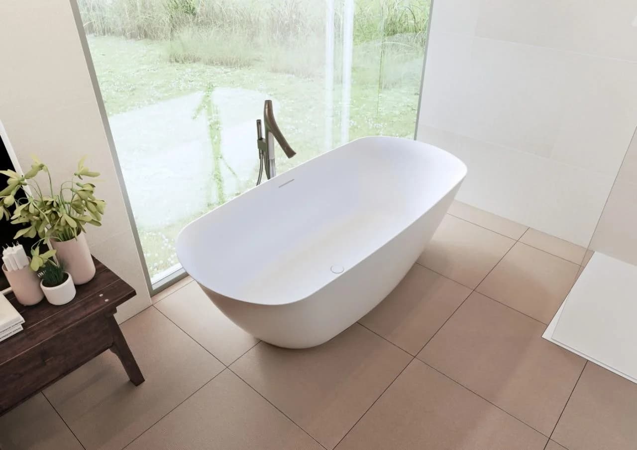 Riho Badewanne Bilo freistehend weiß matt 165x77x55