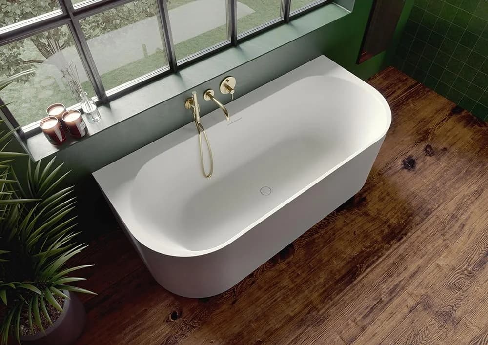 Riho Vorwand-Badewanne Valor Back to Wall 180x80 seidenmatt weiß