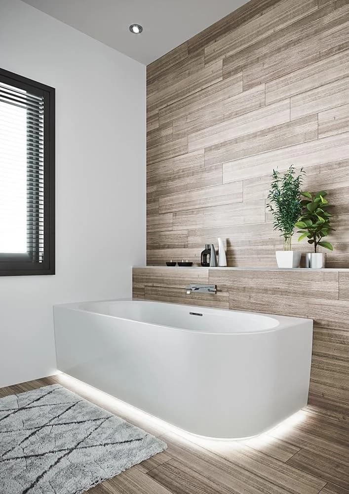 Riho Desire Corner Badewanne 184x84 seidenmatt weiß/schwarz