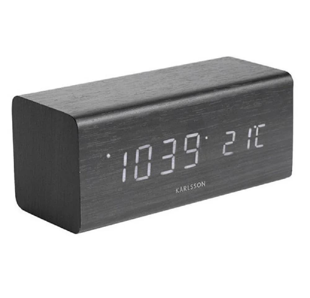 Karlsson Wecker Block Schwarz mit LED Anzeige - Bild 2