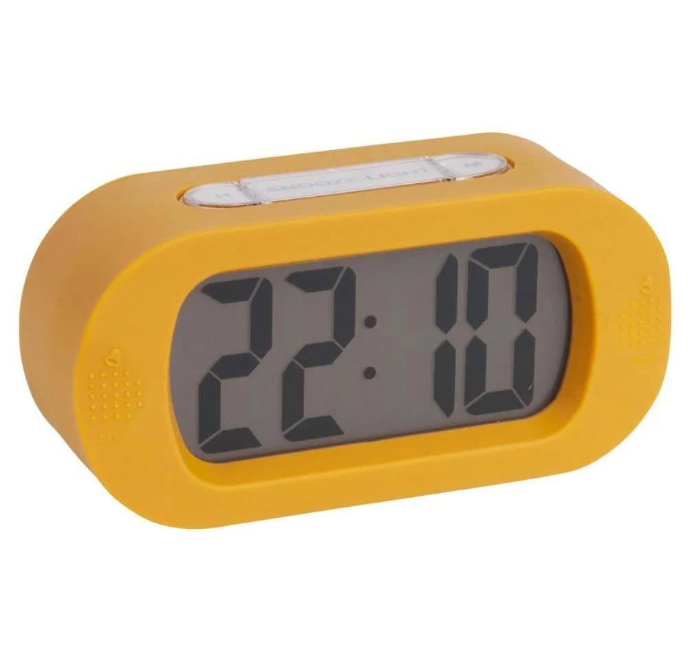 Karlsson Wecker Gummy Rubberized Ocker Yellow 14cm