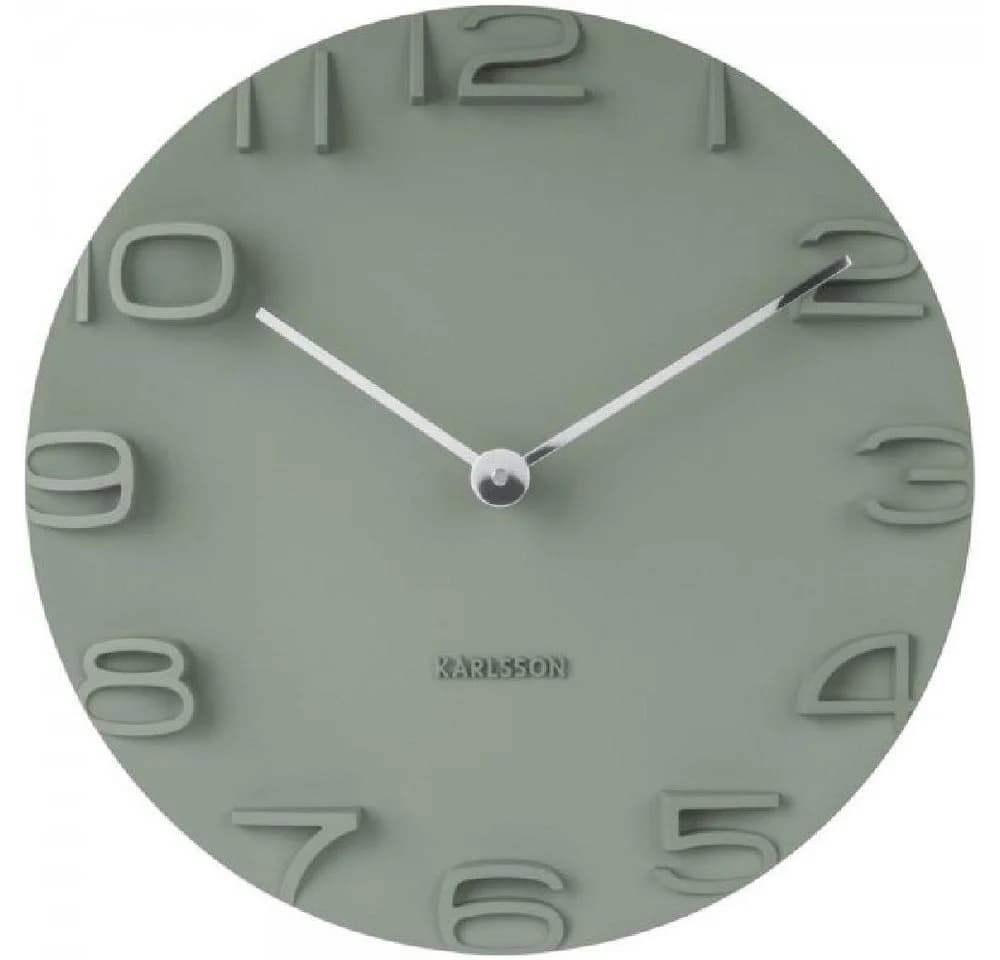 Karlsson Wanduhr On The Edge Jungle Green Chrome 42cm - Bild 2