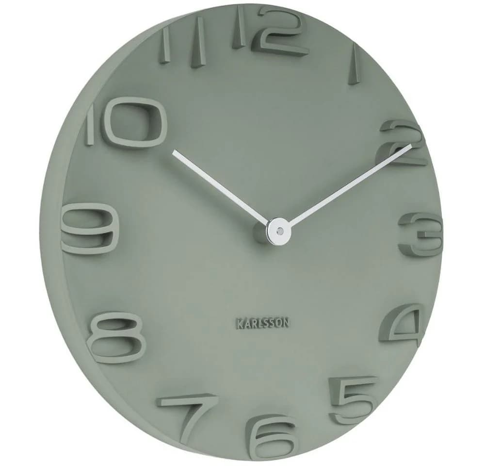 Karlsson Wanduhr On The Edge Jungle Green Chrome 42cm - Bild 3