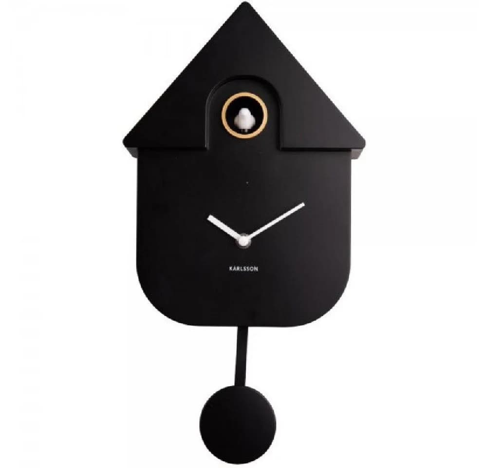 Karlsson Wanduhr Modern Cuckoo Schwarz Kunststoff 30cm - Bild 2