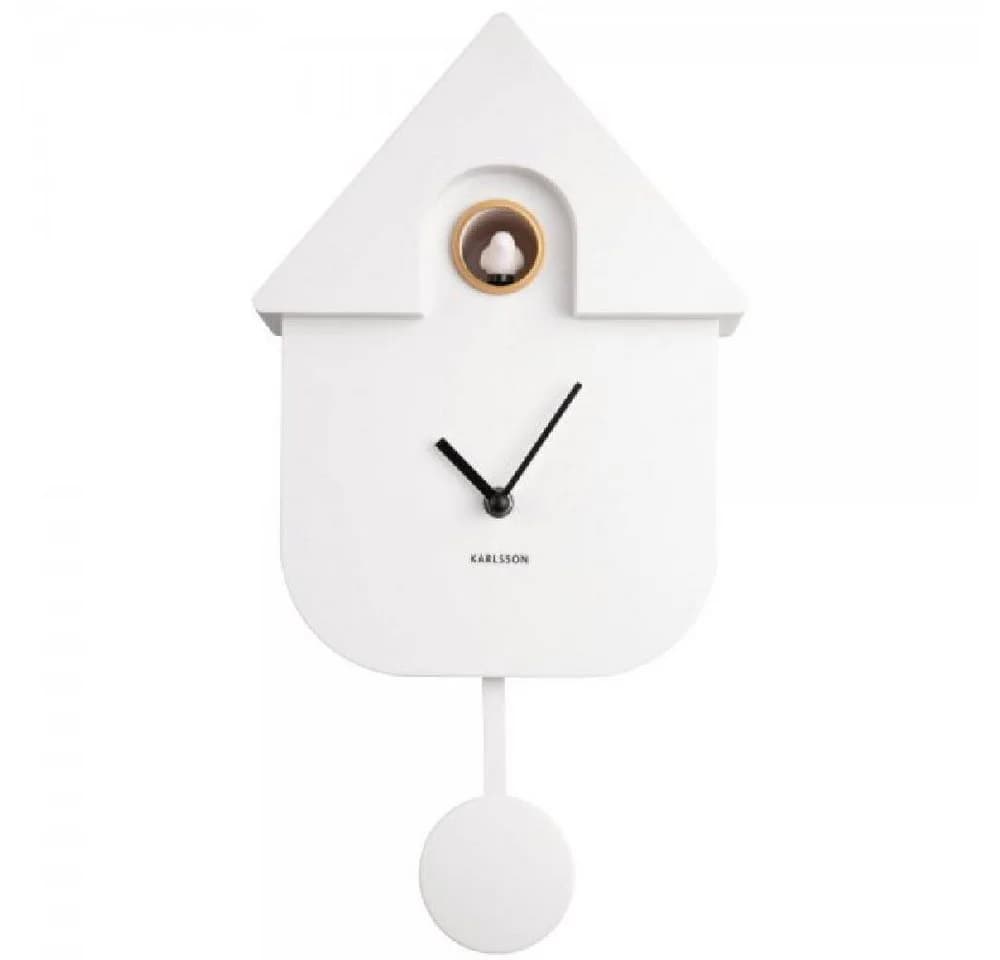 Karlsson Wanduhr Modern Cuckoo Weiß Kunststoff - Bild 2