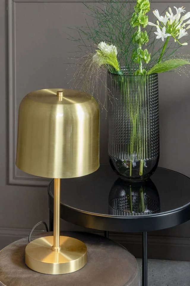 Leitmotiv Tischlampe CAPA Gold E14 Sockel