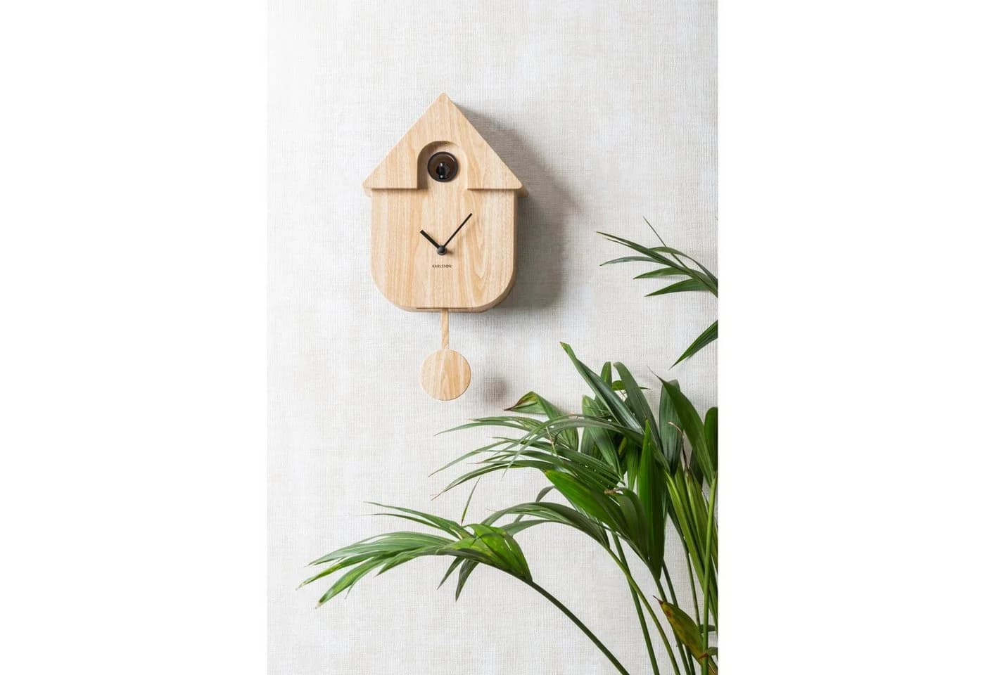 Karlsson Wanduhr Modern Cuckoo Light Wood Print - Bild 4