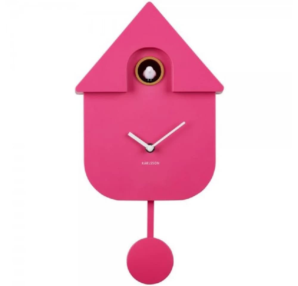 Karlsson Wanduhr Modern Cuckoo Pink Kunststoff - Bild 2