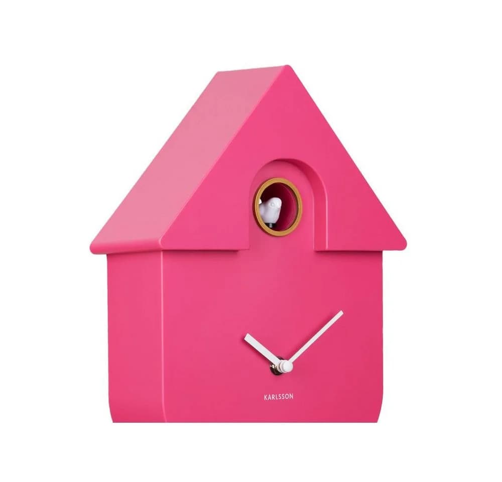 Karlsson Wanduhr Modern Cuckoo Pink Kunststoff - Bild 3