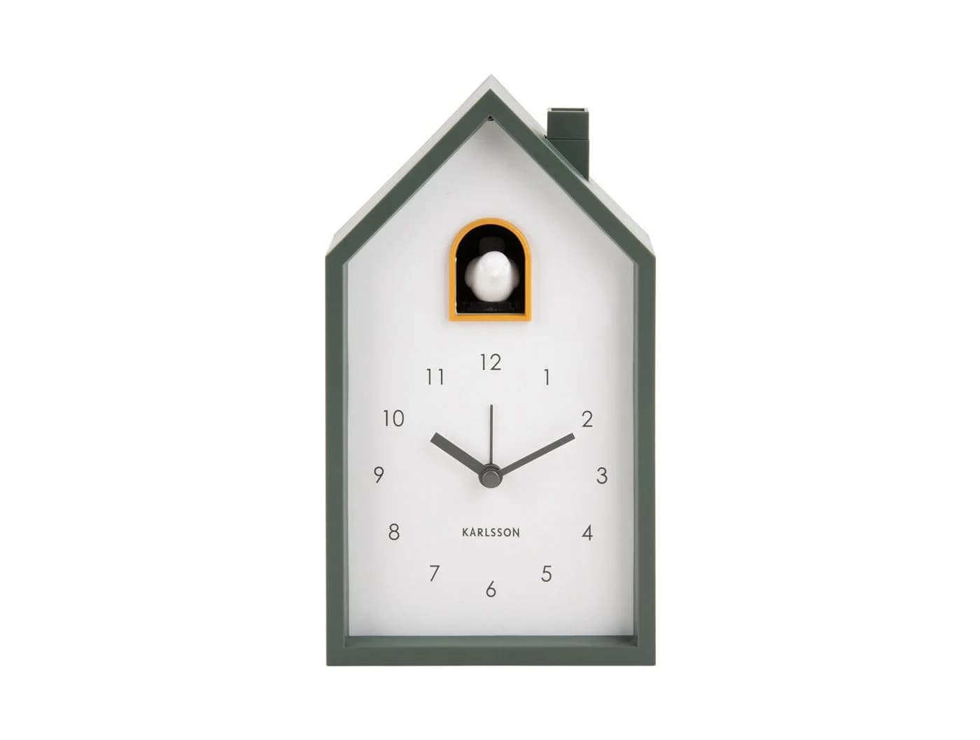 Karlsson Wecker Modern Cuckoo Weiß Mintgrau Kunststoff
