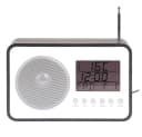 Karlsson Radiowecker Schwarz Holz mit FM Radio Bild 1
