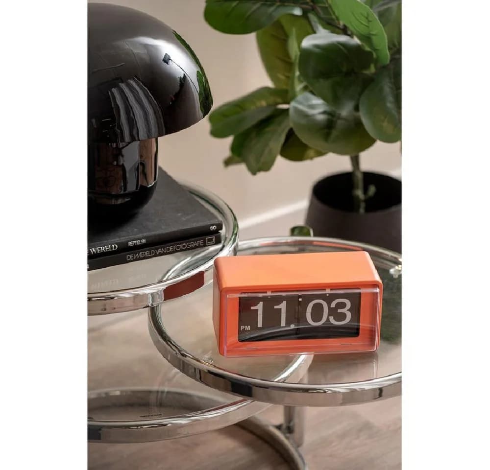 Karlsson Retro Boxed Flip Uhr Wanduhr oder Tischuhr Bright Orange - Bild 5