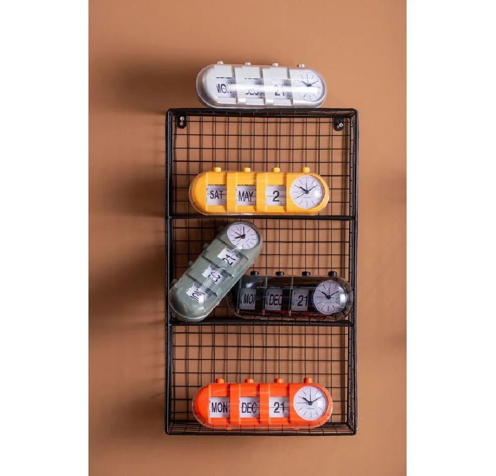 Karlsson Retro Tube Wecker mit Flip-Kalender Schwarz - Bild 4