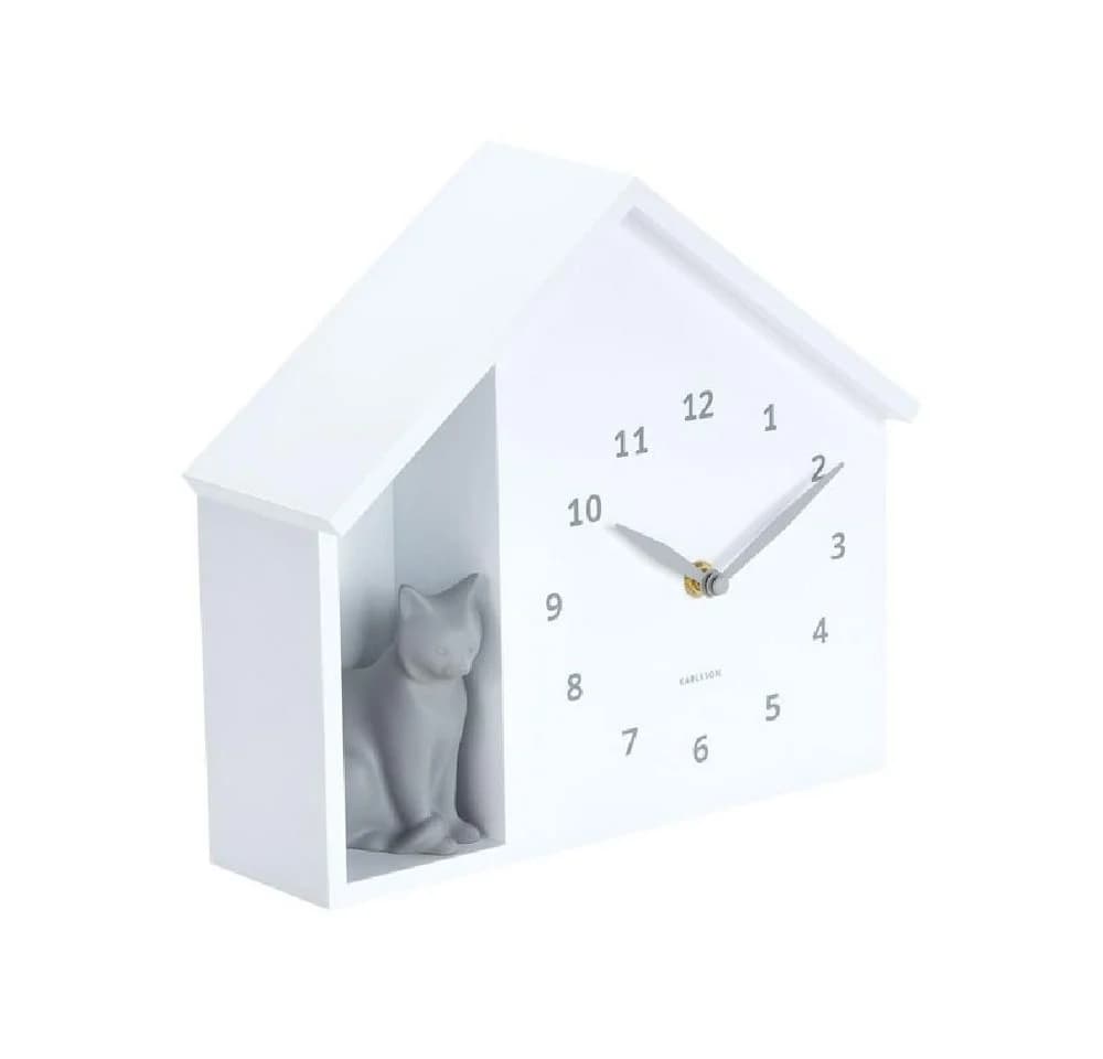 Karlsson Kuckucksuhr Katze Sitting Cat Weiß - Bild 3