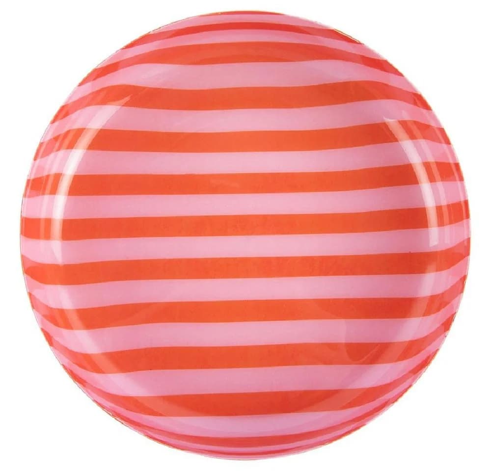 Present Time Servierschale Animado Orange Pink Gestreift 18,5cm