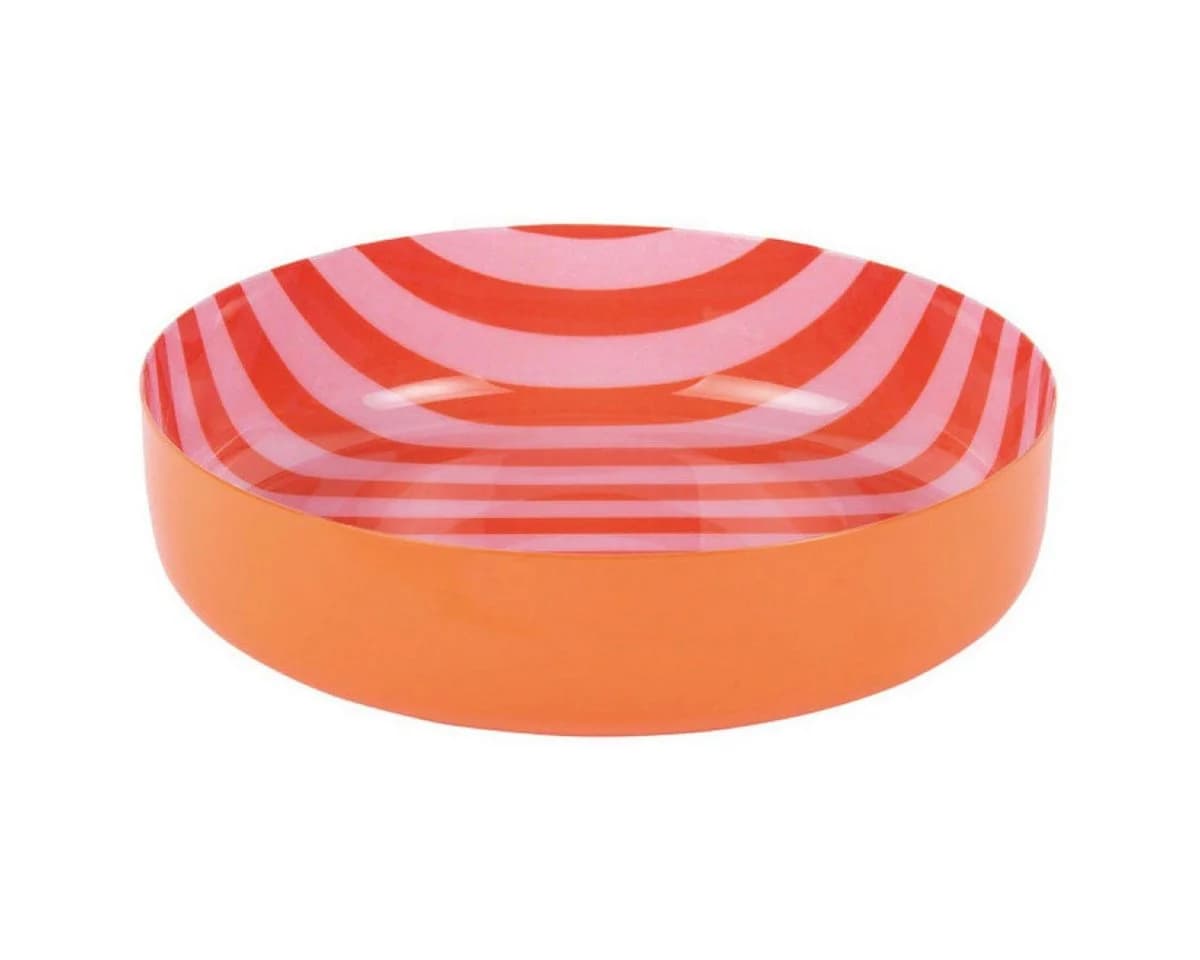 Present Time Servierschale Animado Orange Pink Gestreift 18,5cm - Bild 2
