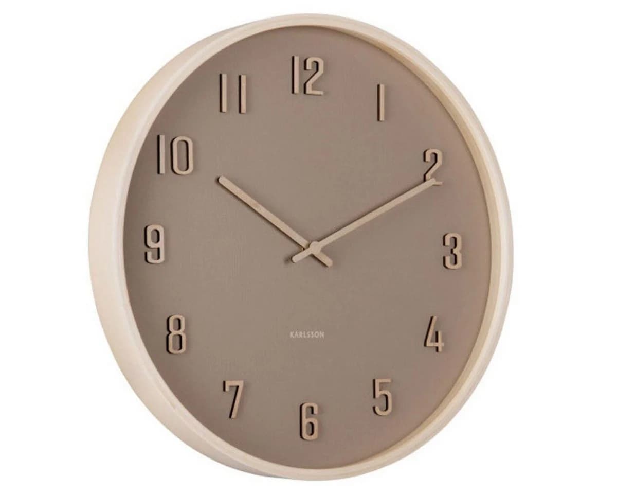 Karlsson Wanduhr Nervadura Rund Braun 40cm - Bild 2