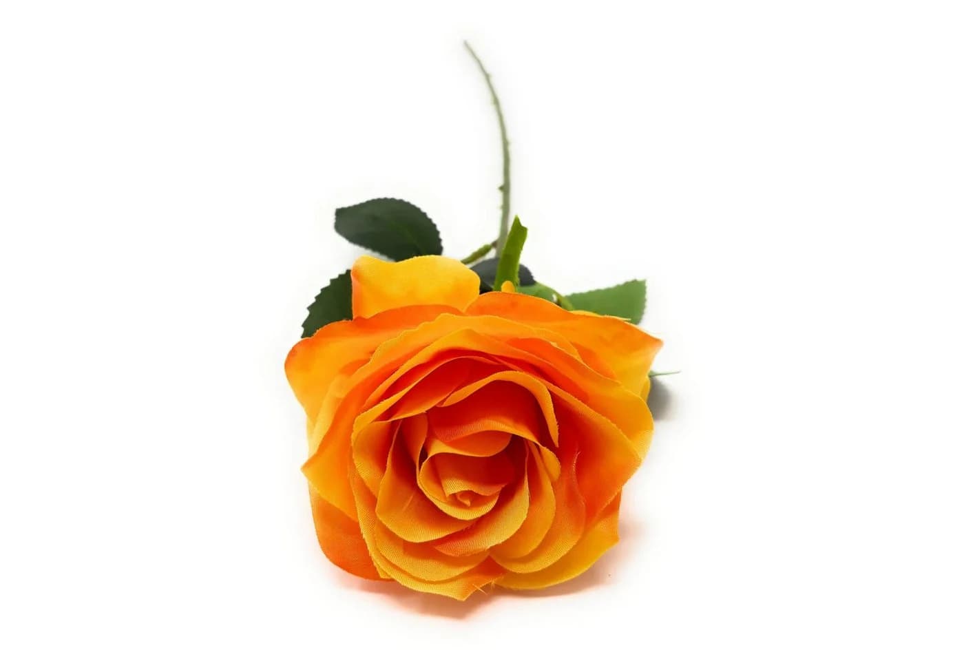 Kunstblume Rose Gelb-Orange Emerald