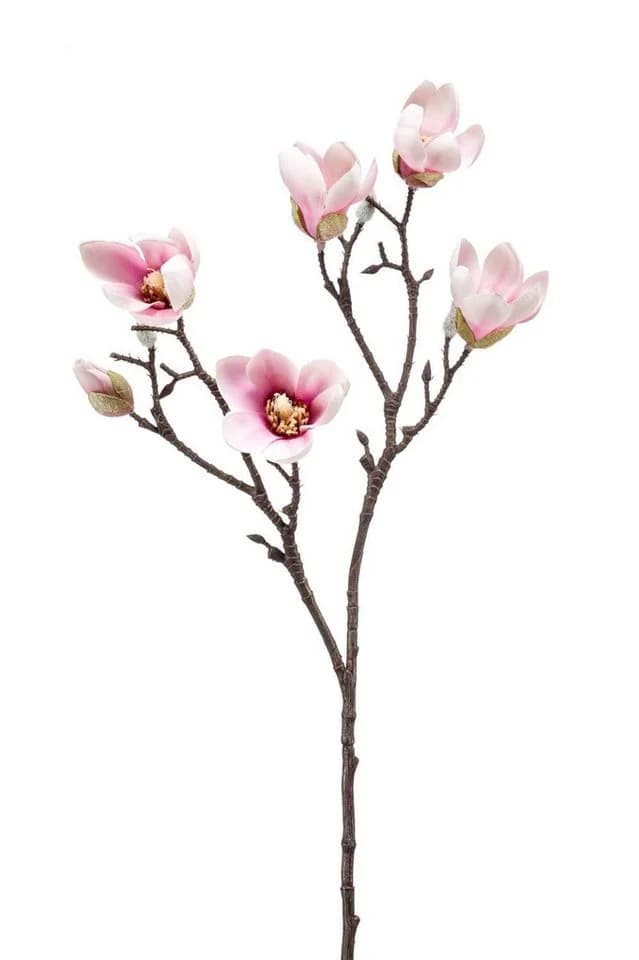 Kunstblume Blütenzweig Magnolie Rosa - Bild 2