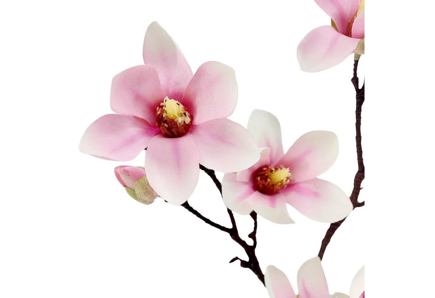 Kunstblume Blütenzweig Magnolie Rosa - Bild 3