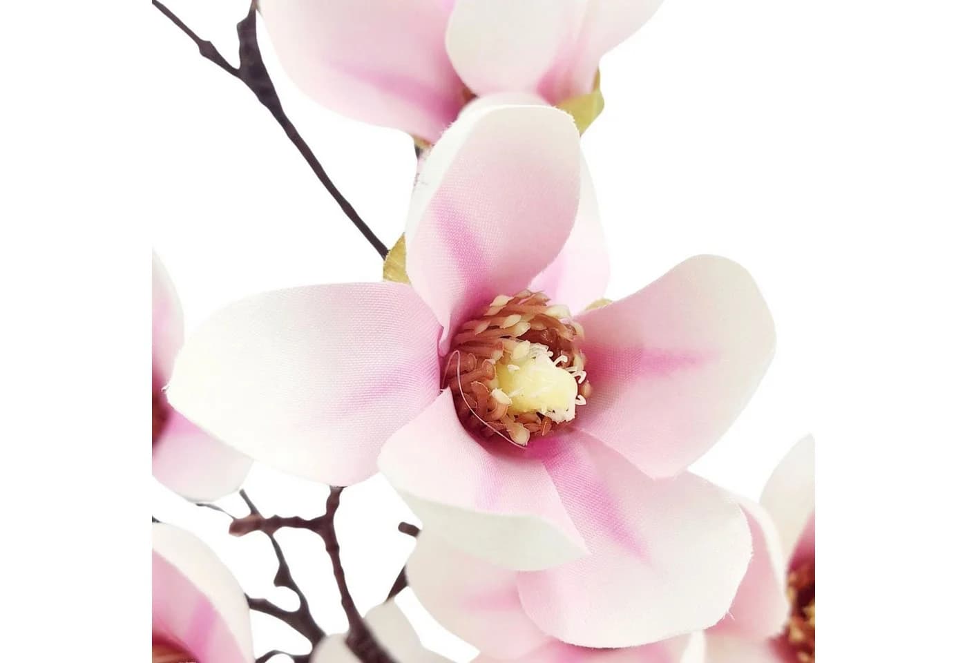 Kunstblume Blütenzweig Magnolie Rosa - Bild 4