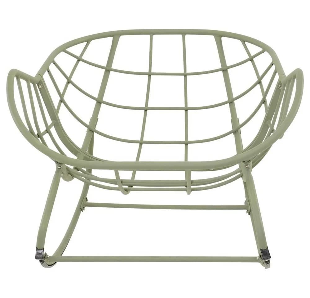 Lesli Living Schaukelstuhl COZY Beige/Grün Aluminium - Bild 5