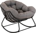 Lesli Living Schaukelstuhl Grau Schwarz Aluminium Gartenstuhl Bild 3