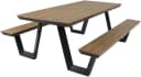 Lesli Living Bierzeltgarnitur Arezzo 200cm Anthrazit/Teak-Optik Bild 1
